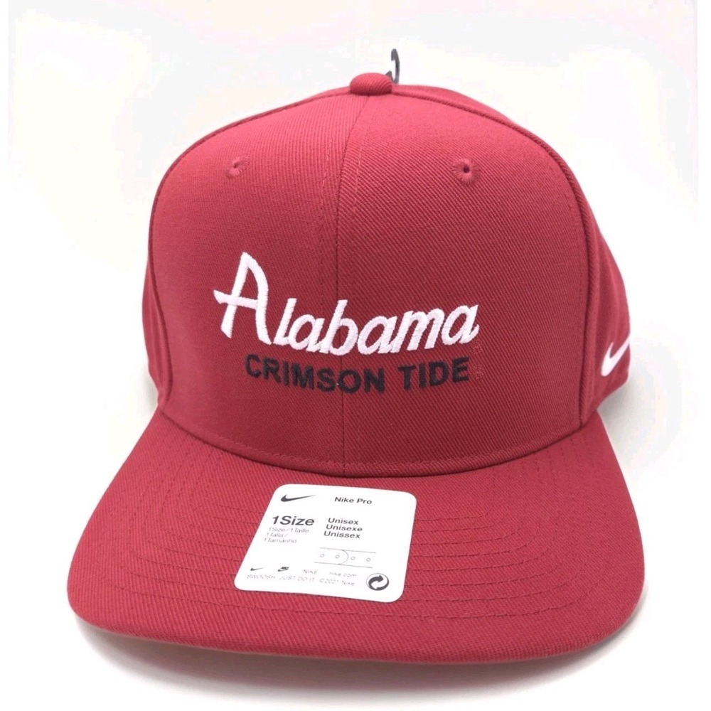 Nike Alabama Crimson Tide Roll Pro Adjustable Snapback Flatbill Team Cap Hat